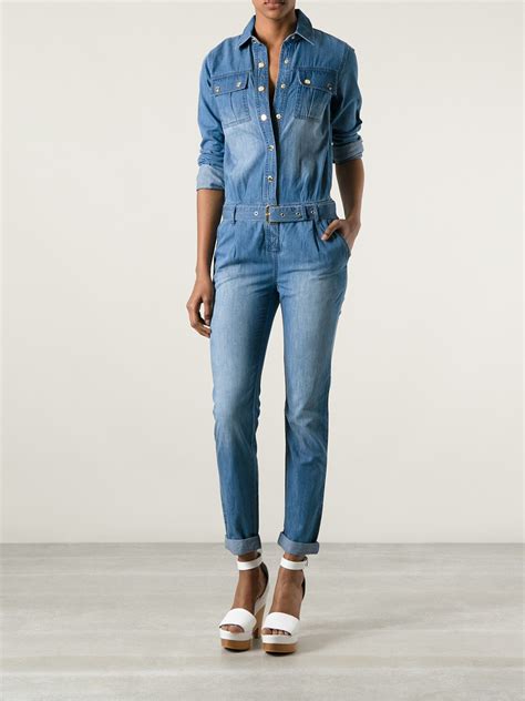 michael kors girls jumpsuits|Michael Kors denim jumpsuit.